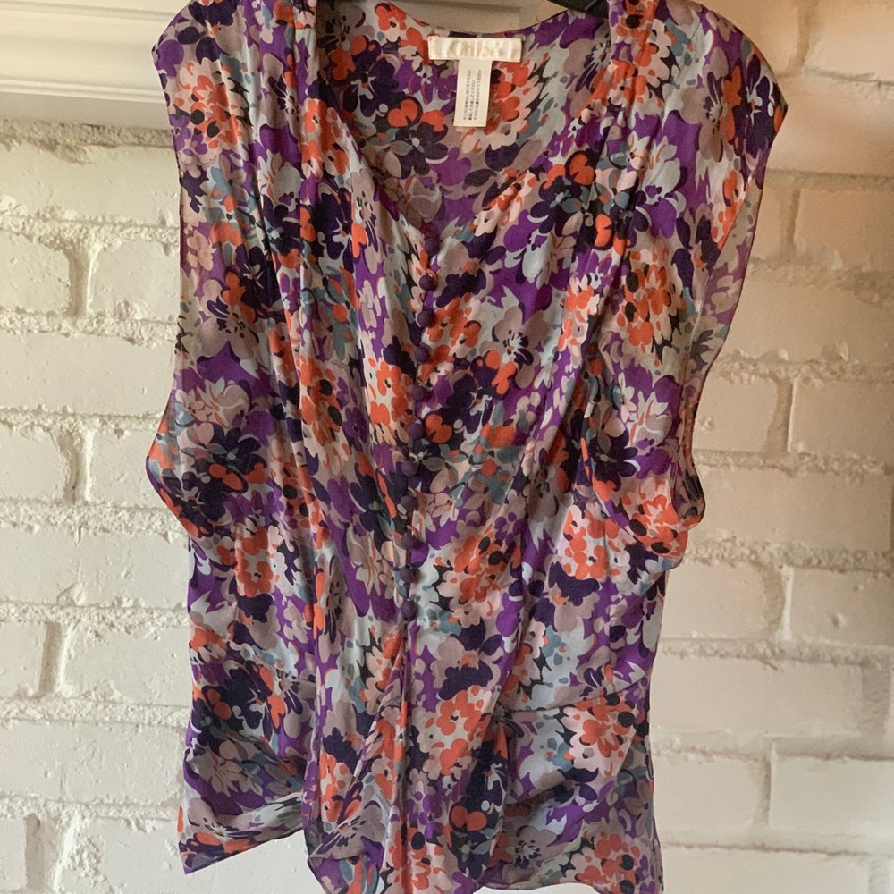 Chloe Silk Floral Blouse size 36 or 4